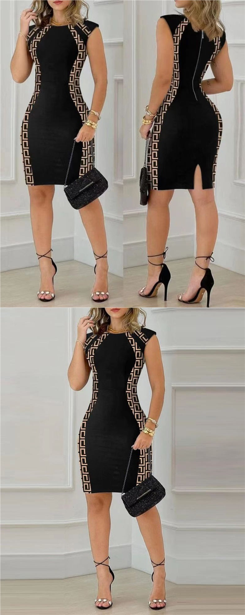 Color Match Zip Dress – Sexy. Sleek. Statement